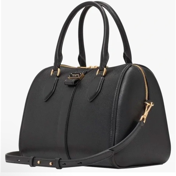 kate spade Handbags - NWT Kate Spade Black Med. New York Nouveau Pebble Leather Duffle Bag w/Crossbody